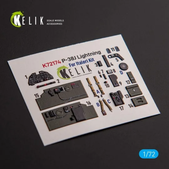 ?-38J Lightning - interior 3D decals for Italeri/Academy kit, 1/72 ...