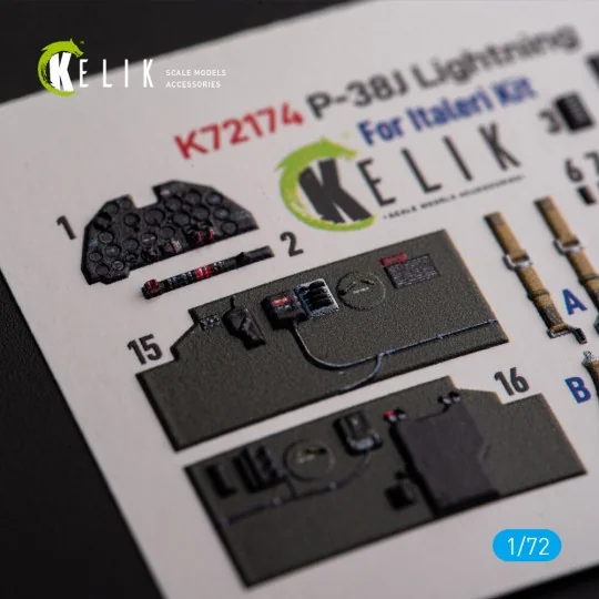 ?-38J Lightning - interior 3D decals for Italeri/Academy kit, 1/72 ...