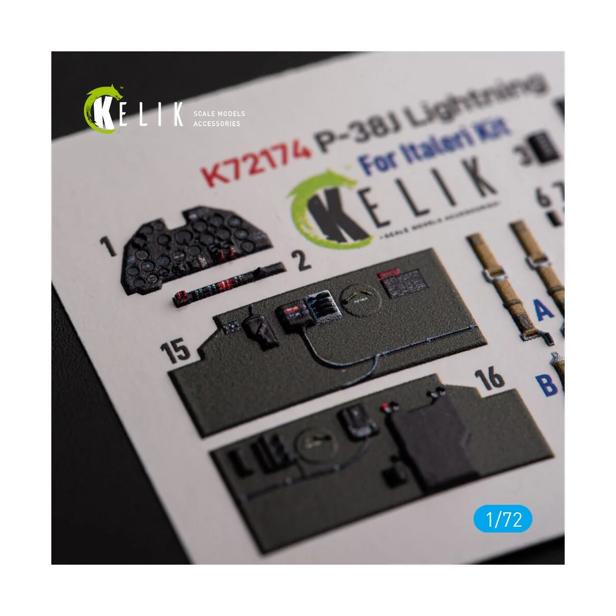 ?-38J Lightning - interior 3D decals for Italeri/Academy kit, 1/72 ...