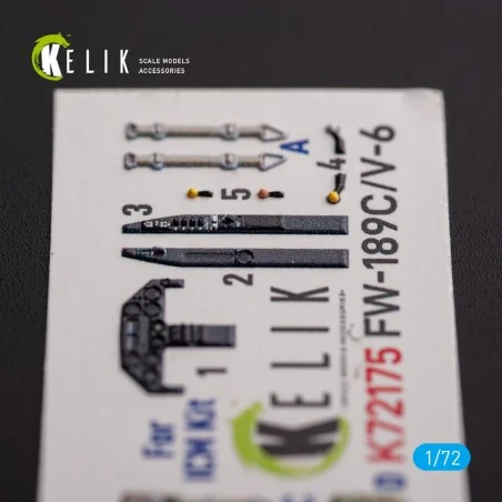 FW-189C/V-6 - interior 3D decals for ICM kit, 1/72 - Kelik K72175