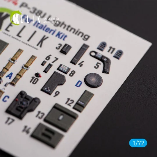 ?-38J Lightning - interior 3D decals for Italeri/Academy kit, 1/72 ...