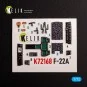 F-22A Raptor - interior 3D decals for Academy kit, 1/72 - Kelik K72168