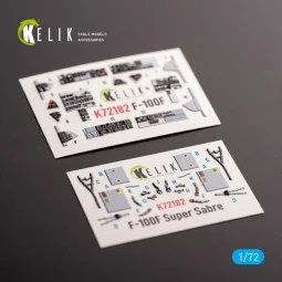 F-100F - interior 3D decals for Trumpeter kit, 1/72 - Kelik K72182 2