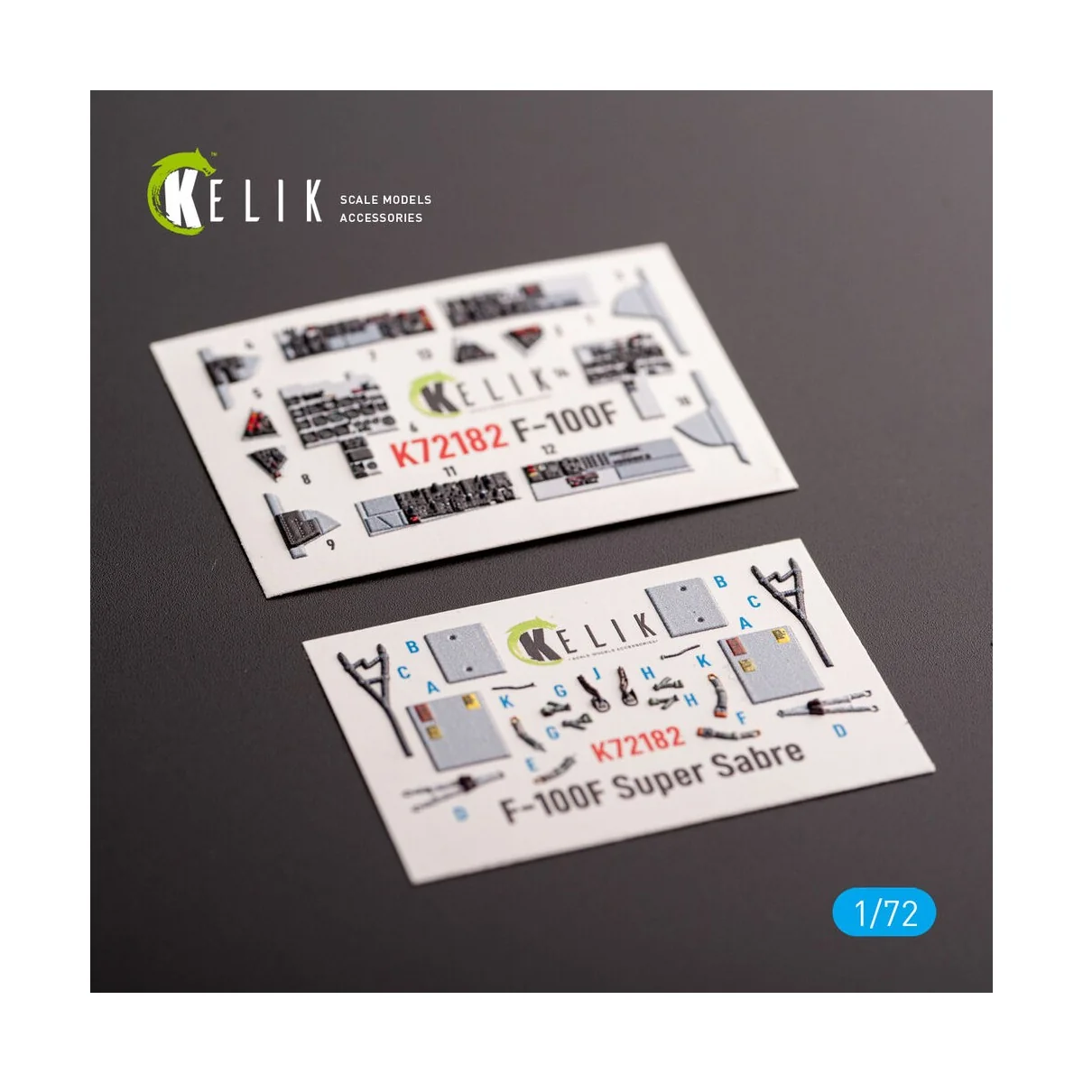F-100F - interior 3D decals for Trumpeter kit, 1/72 - Kelik K72182