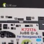 Ju88 G-6 - interior 3D decals for Hasegawa kit, 1/72 - Kelik K72176