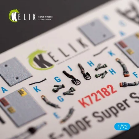 F-100F - interior 3D decals for Trumpeter kit, 1/72 - Kelik K72182
