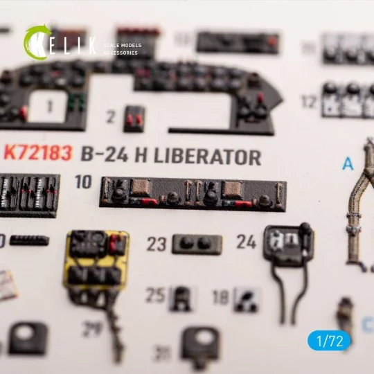 B-24H Liberator - interior 3D decals for Airfix kit, 1/72 - Kelik K...