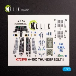A-10C Thunderbolt II - interior 3D decals for GWH kit, 1/72 - Kelik...