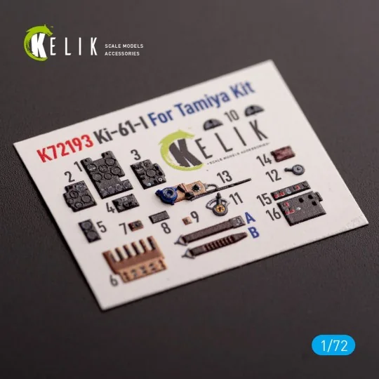 KI-61 - interior 3D decals for Tamiya kit, 1/72 - Kelik K72193