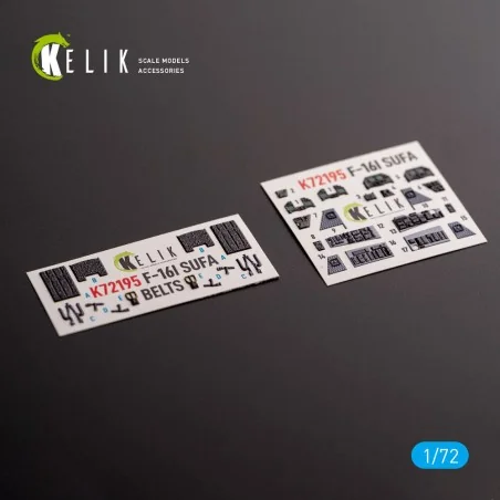 F-16I - interior 3D decals for Hasegawa kit, 1/72 - Kelik K72195