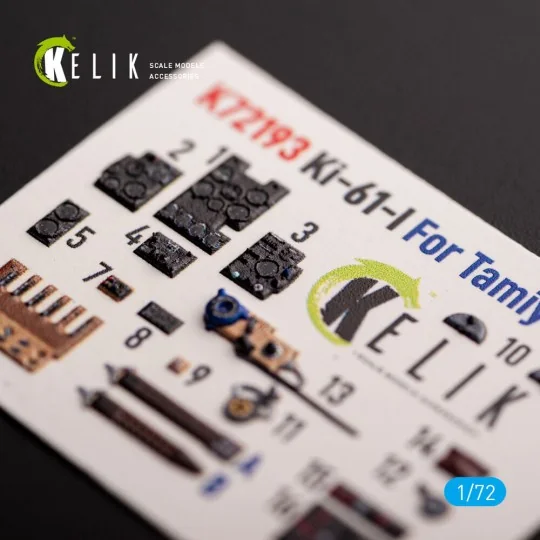 KI-61 - interior 3D decals for Tamiya kit, 1/72 - Kelik K72193