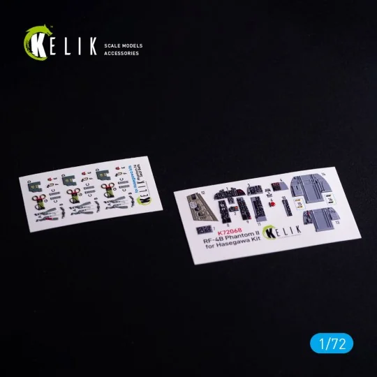RF-4B - interior 3D decals for Hasegawa kit, 1/72 - Kelik K72068