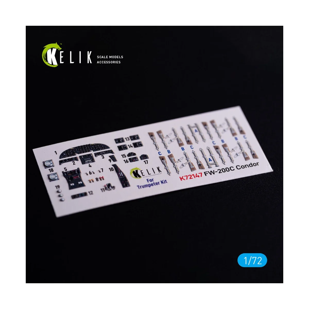 FW-200C Condor - interior 3D decals for Trumpeter kit, 1/72 - Kelik...