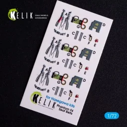 RF-4B - interior 3D decals for Hasegawa kit, 1/72 - Kelik K72068 2