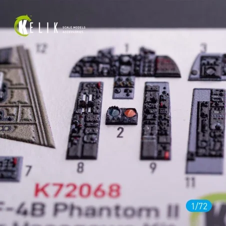 RF-4B - interior 3D decals for Hasegawa kit, 1/72 - Kelik K72068