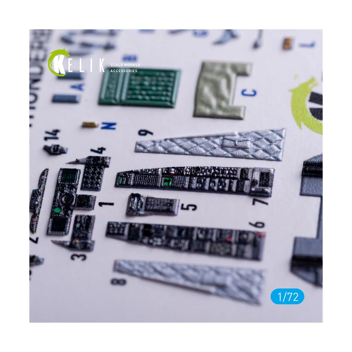 A-10C - interior 3D decals for Hasegawa kit, 1/72 - Kelik K72198