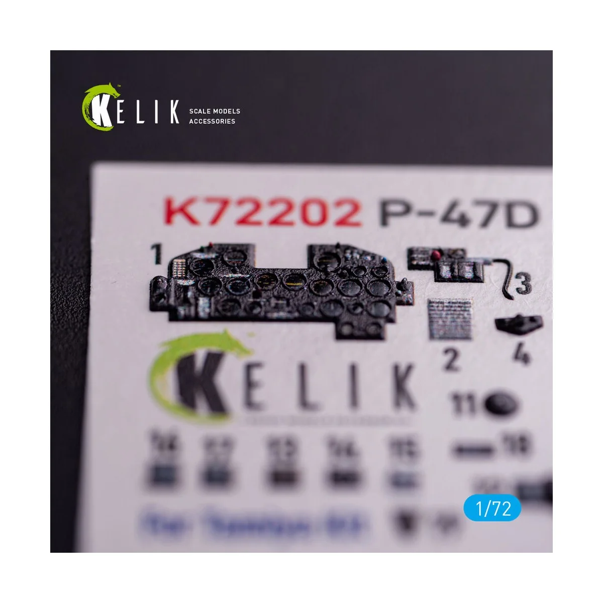 P-47D Razorback - interior 3D decals for Tamiya kit, 1/72 - Kelik K...