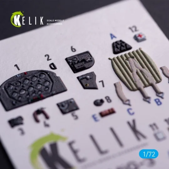 MiG-3 - interior 3D decals for Armory kit, 1/72 - Kelik K72207
