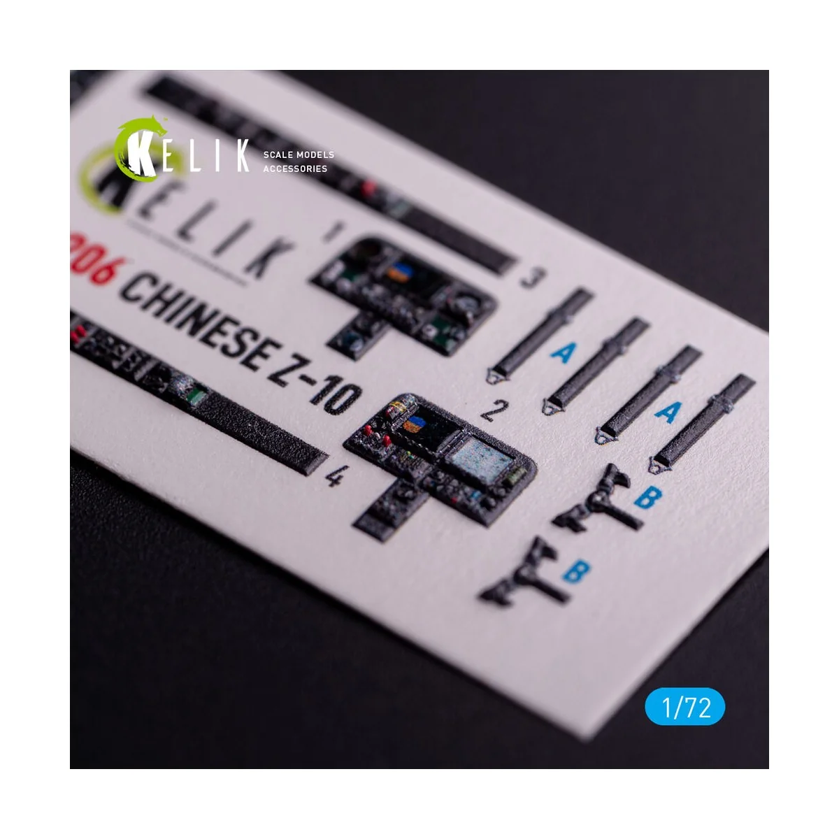 Z-10 Chinese - interior 3D decals for HobbyBoss kit, 1/72 - Kelik K...