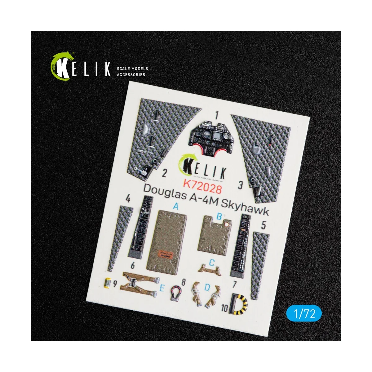 A-4M Skyhawk interior 3D decals for Fujimi/Hobby 2000 kit, 1/72 - K...