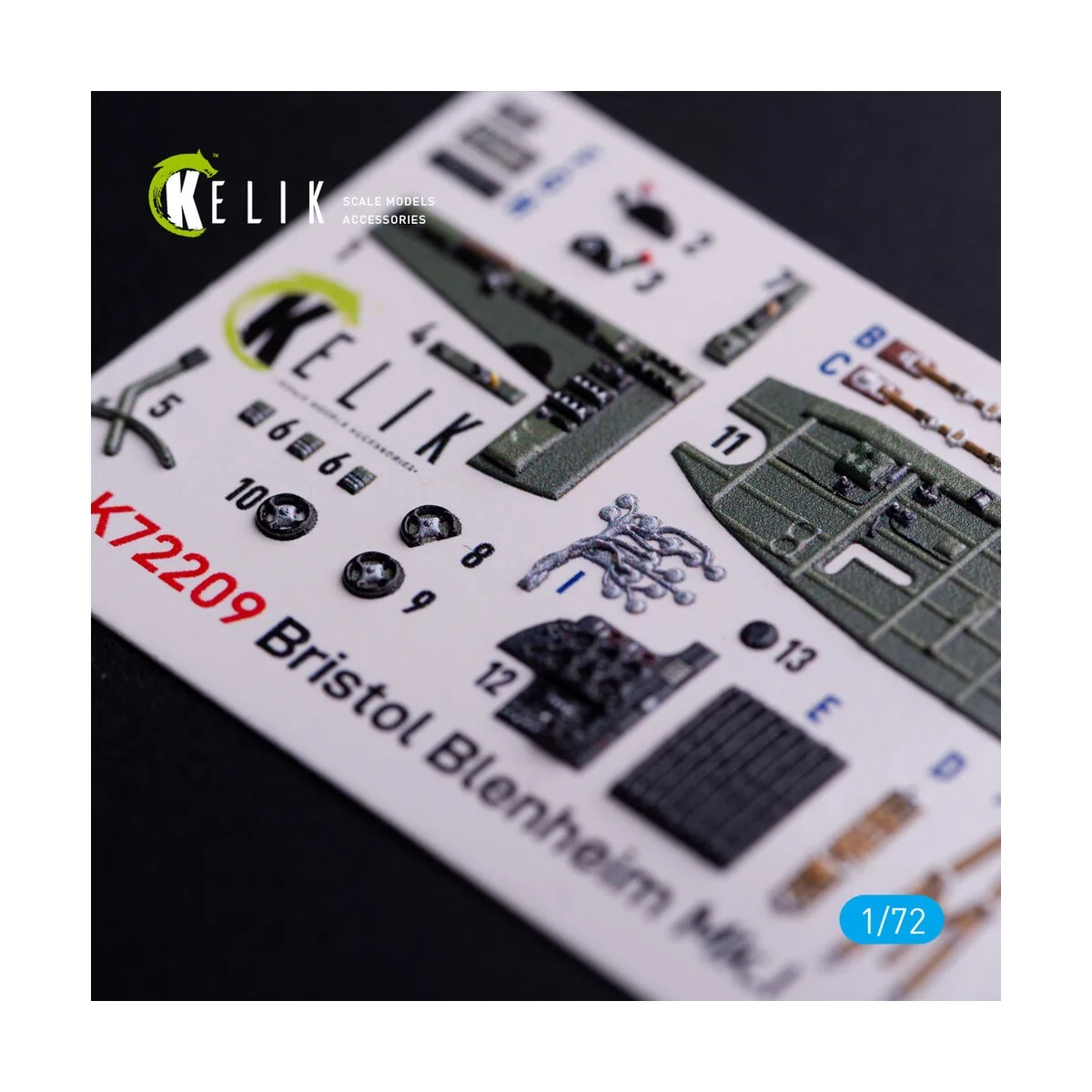 Bristol Bleninheim Mk.1 - interior 3D decals for Airfix kit, 1/72 -...