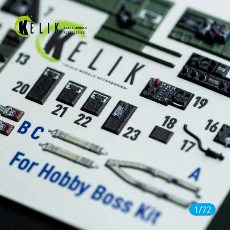 TBM-3 Avenger - interior 3D decals for HobbyBoss kit, 1/72 - Kelik ...