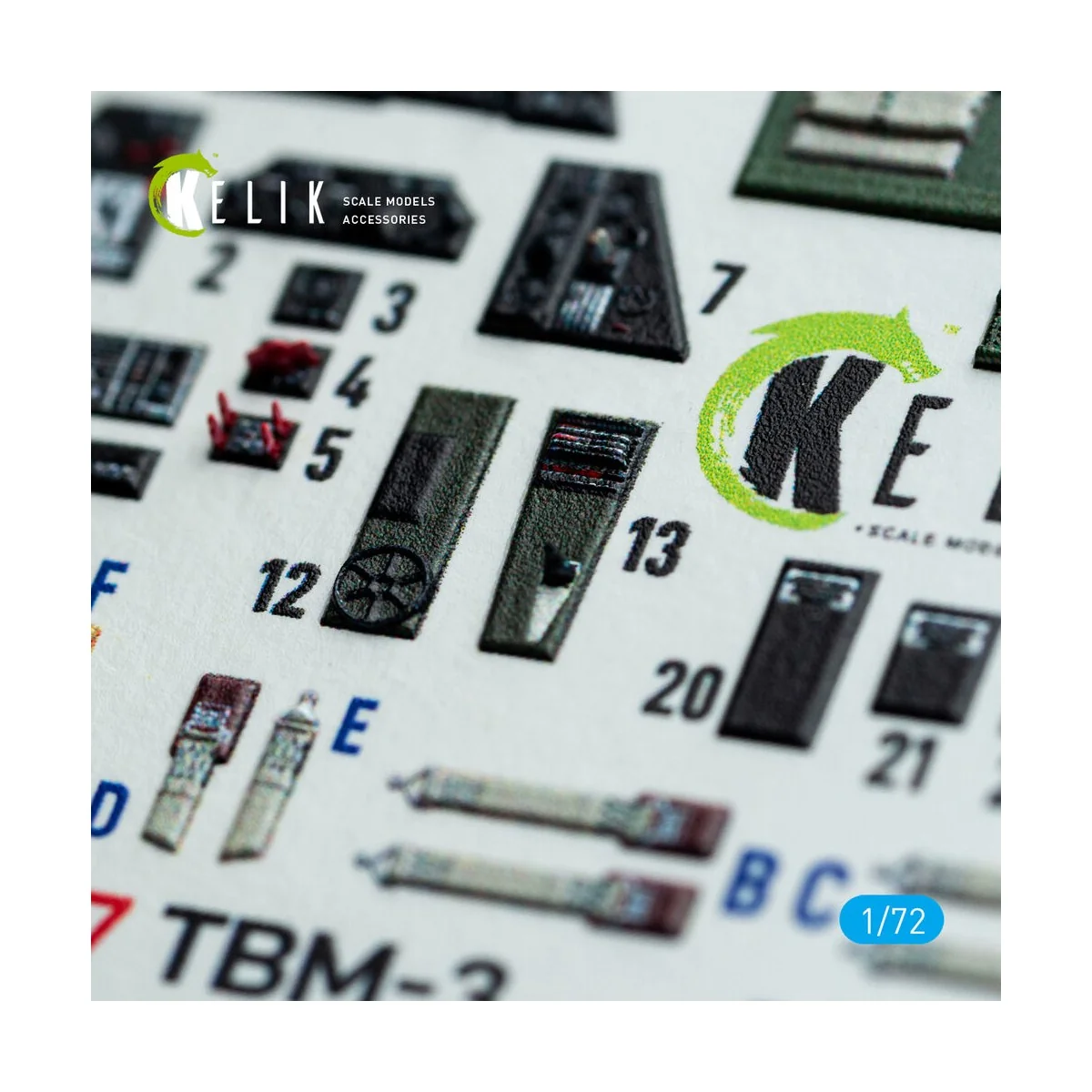 TBM-3 Avenger - interior 3D decals for HobbyBoss kit, 1/72 - Kelik ...