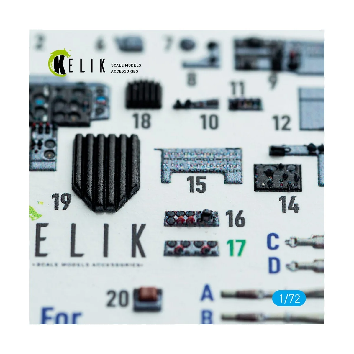MiG-19P/PM - interior 3D decals for ClearProp kit, 1/72 - Kelik K72204