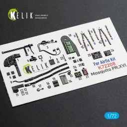 Mosquito PR.XVI - interior 3D decals for Airfix kit, 1/72 - Kelik K... 2
