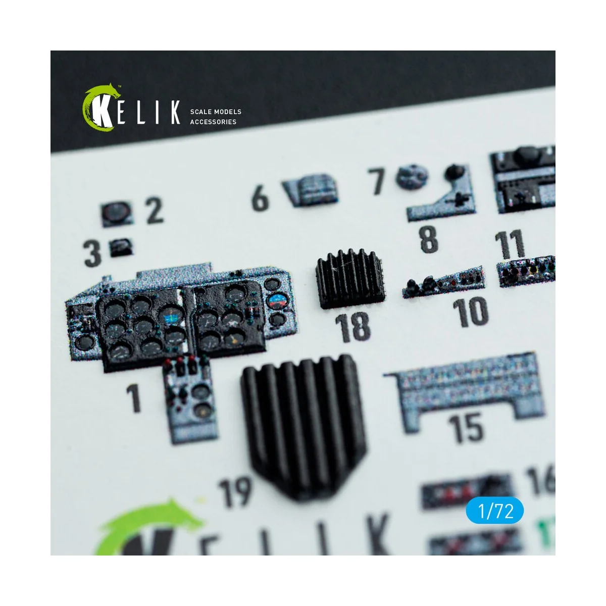 MiG-19P/PM - interior 3D decals for ClearProp kit, 1/72 - Kelik K72204