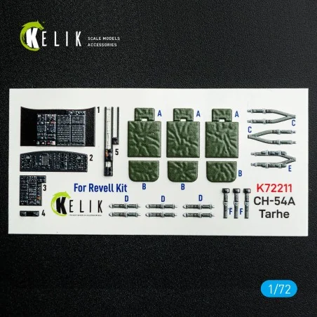 CH-54A Tarhe - interior 3D decals for Revell kit, 1/72 - Kelik K72211