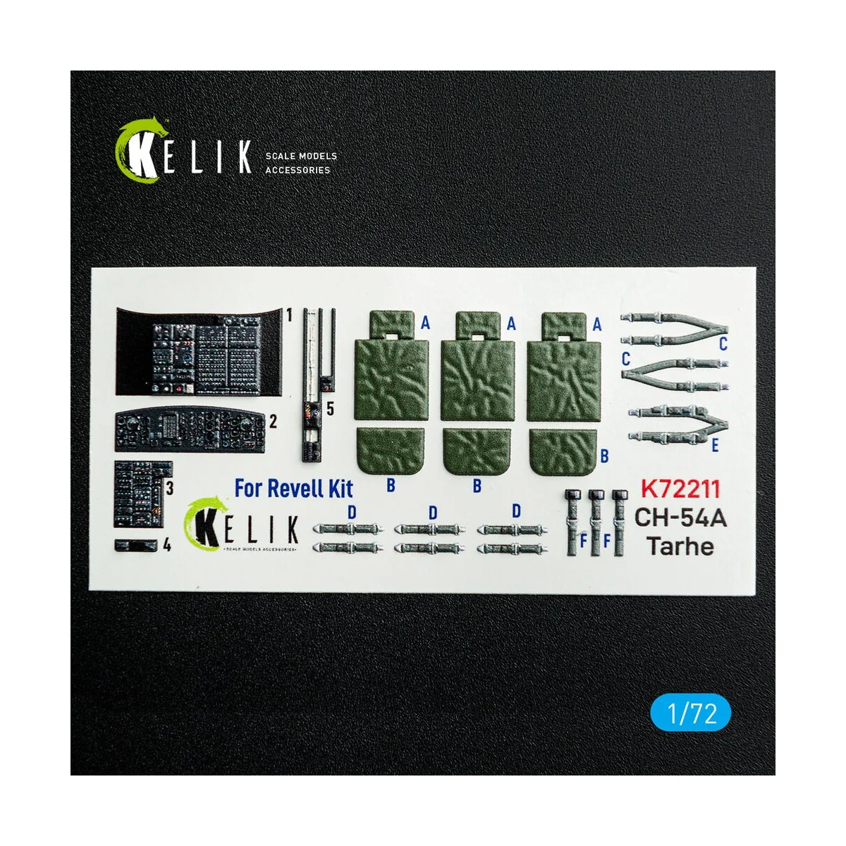 CH-54A Tarhe - interior 3D decals for Revell kit, 1/72 - Kelik K72211