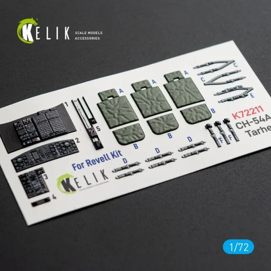 CH-54A Tarhe - interior 3D decals for Revell kit, 1/72 - Kelik K72211