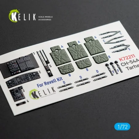 CH-54A Tarhe - interior 3D decals for Revell kit, 1/72 - Kelik K72211