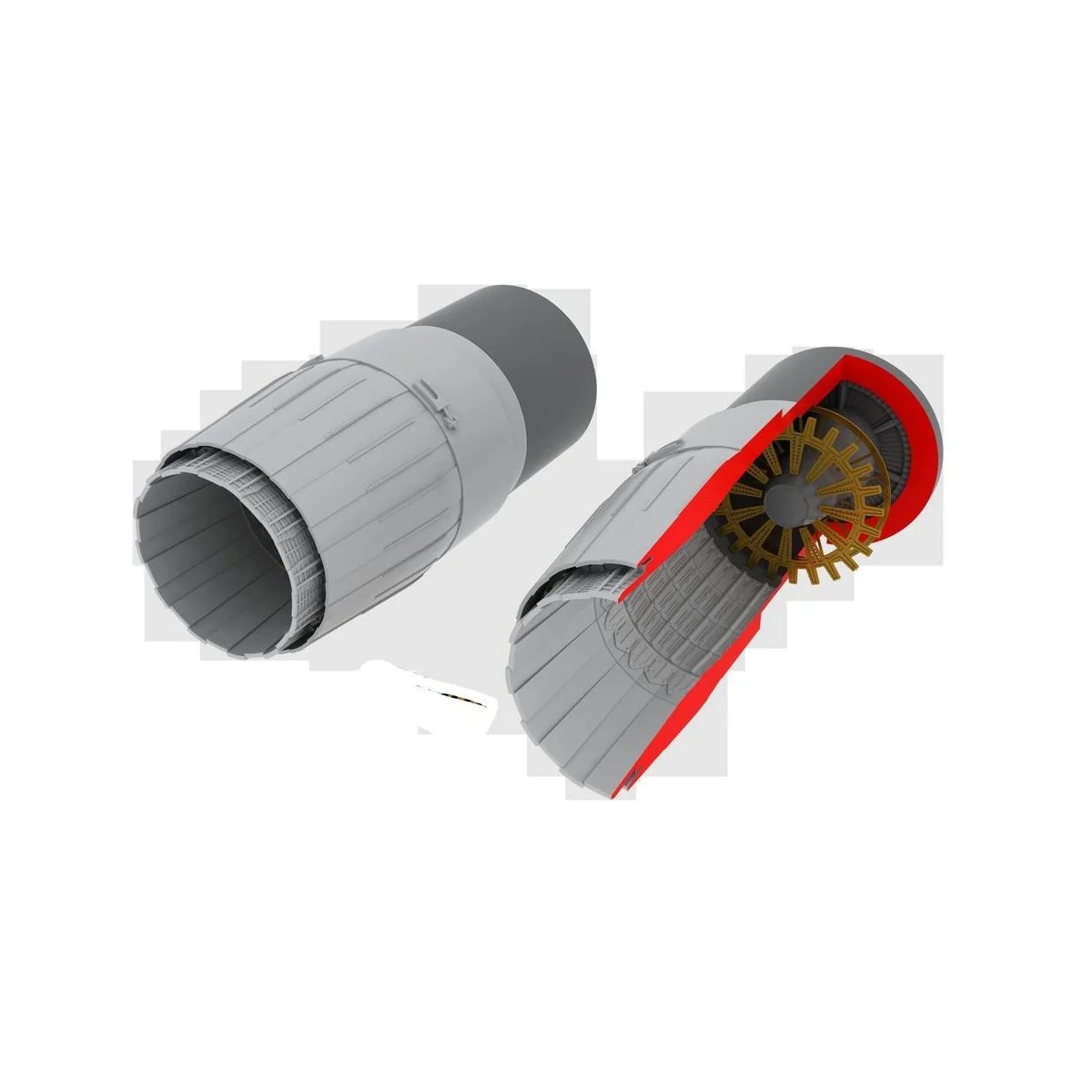 MiG-29 exhaust nozzles for Academy/EDU, 1/48 - Eduard Accessories 6...