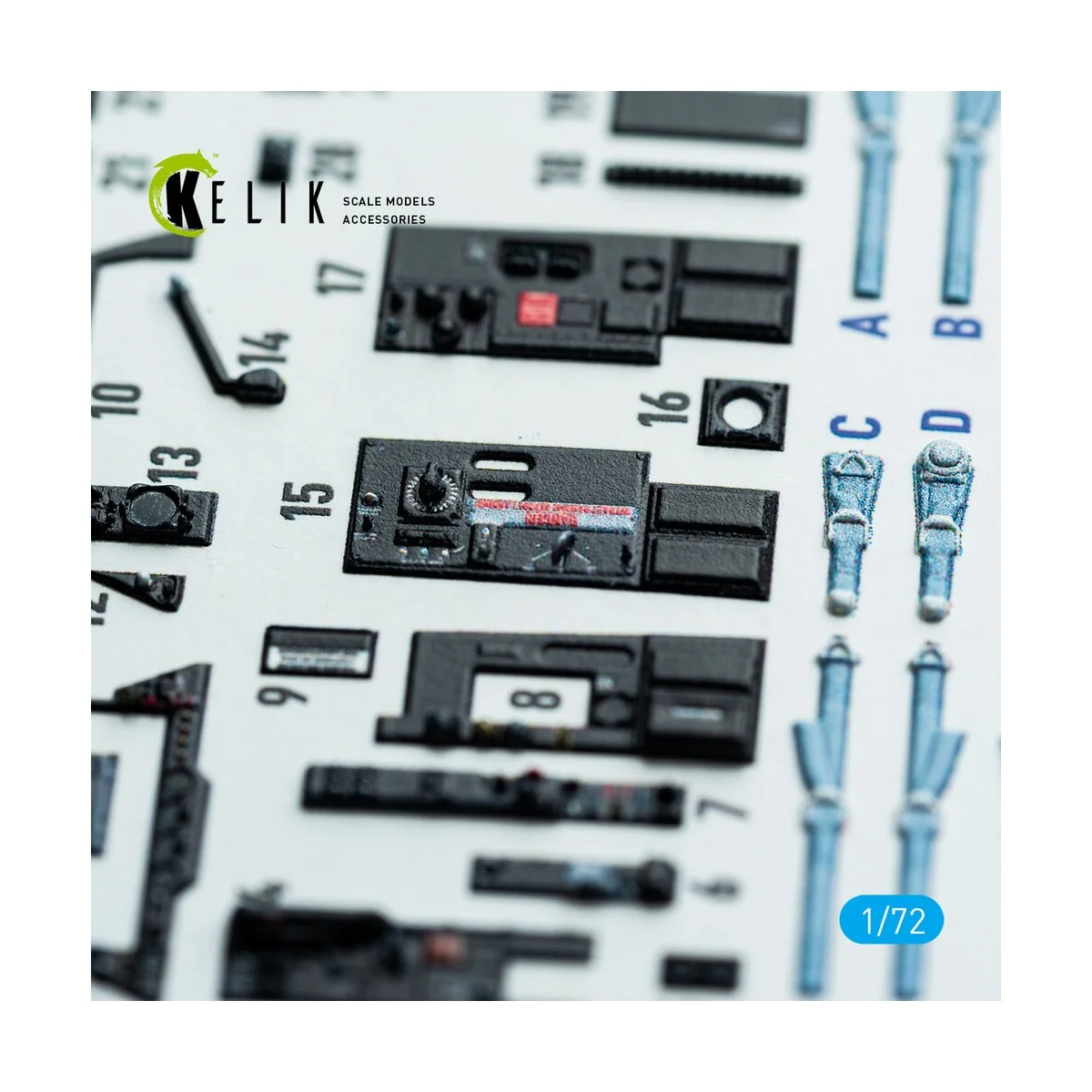 Gannet AS1/AS4 - interior 3D decals for Revell kit, 1/72 - Kelik K7...