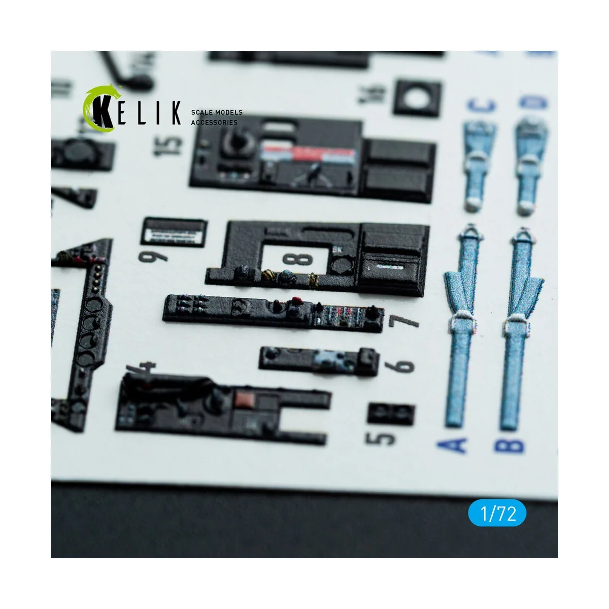 Gannet AS1/AS4 - interior 3D decals for Revell kit, 1/72 - Kelik K7...