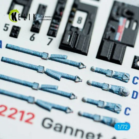 Gannet AS1/AS4 - interior 3D decals for Revell kit, 1/72 - Kelik K7...