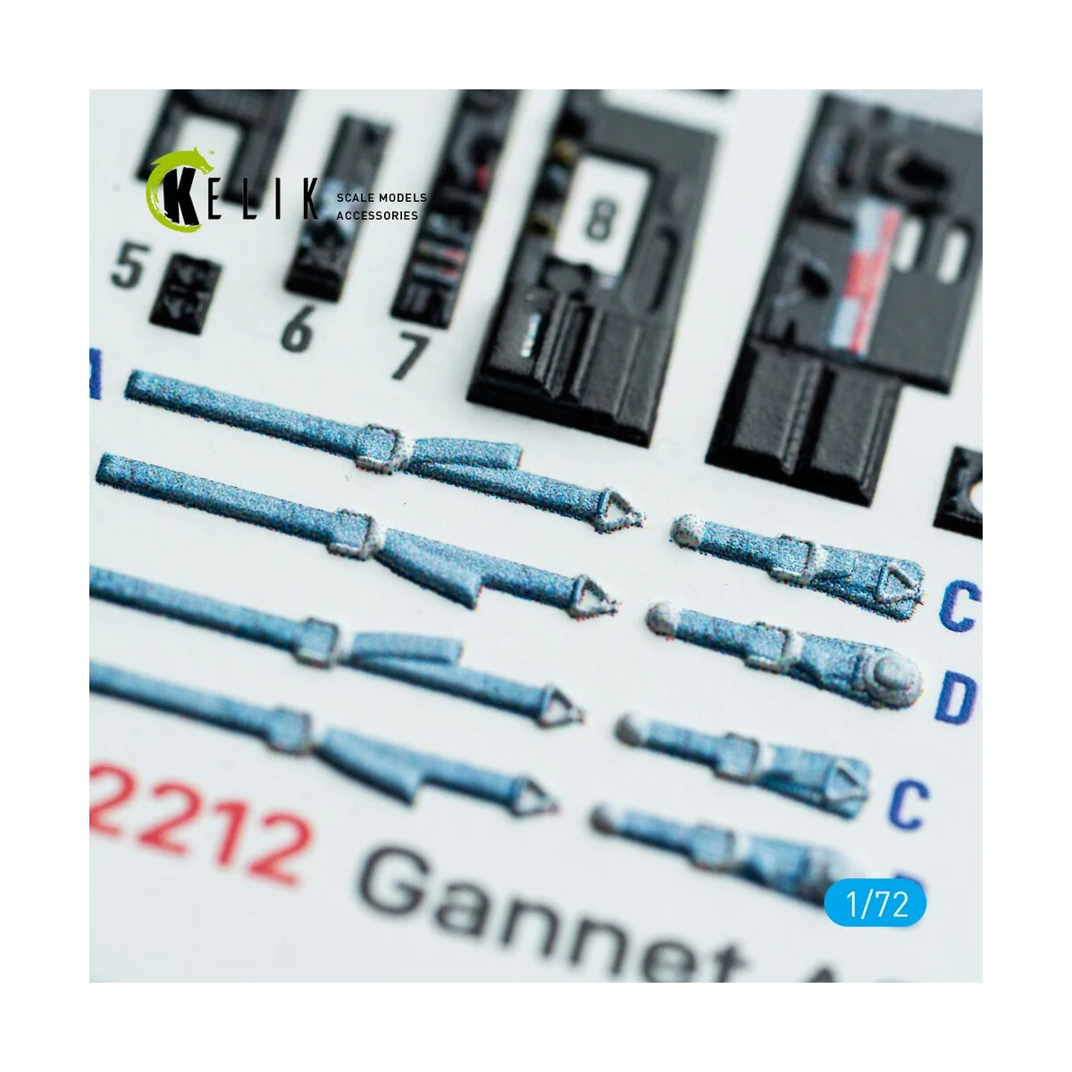 Gannet AS1/AS4 - interior 3D decals for Revell kit, 1/72 - Kelik K7...