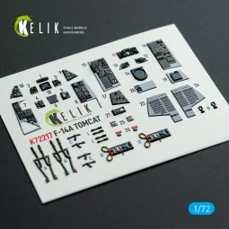 F-14A Tomcat - interior 3D decals for HobbyBoss kit, 1/72 - Kelik K... 2
