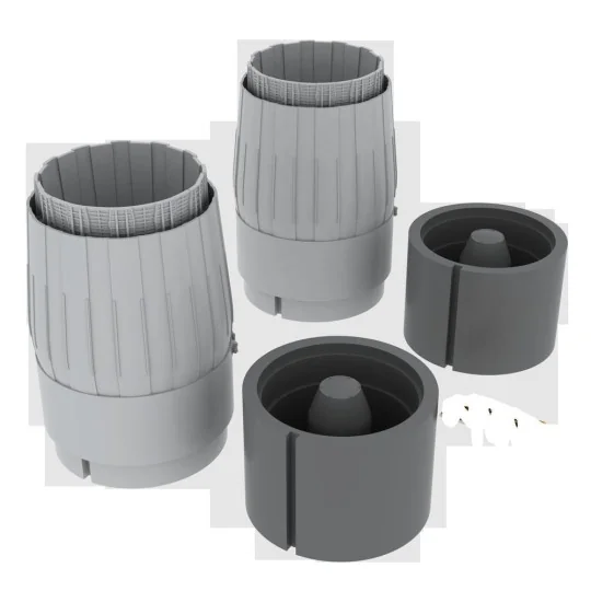 MiG-29 exhaust nozzles for Academy/EDU, 1/48 - Eduard Accessories 6...