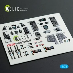 F-14B Tomcat - interior 3D decals for HobbyBoss kit, 1/72 - Kelik K... 2