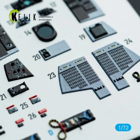 F-14A Tomcat - interior 3D decals for HobbyBoss kit, 1/72 - Kelik K...
