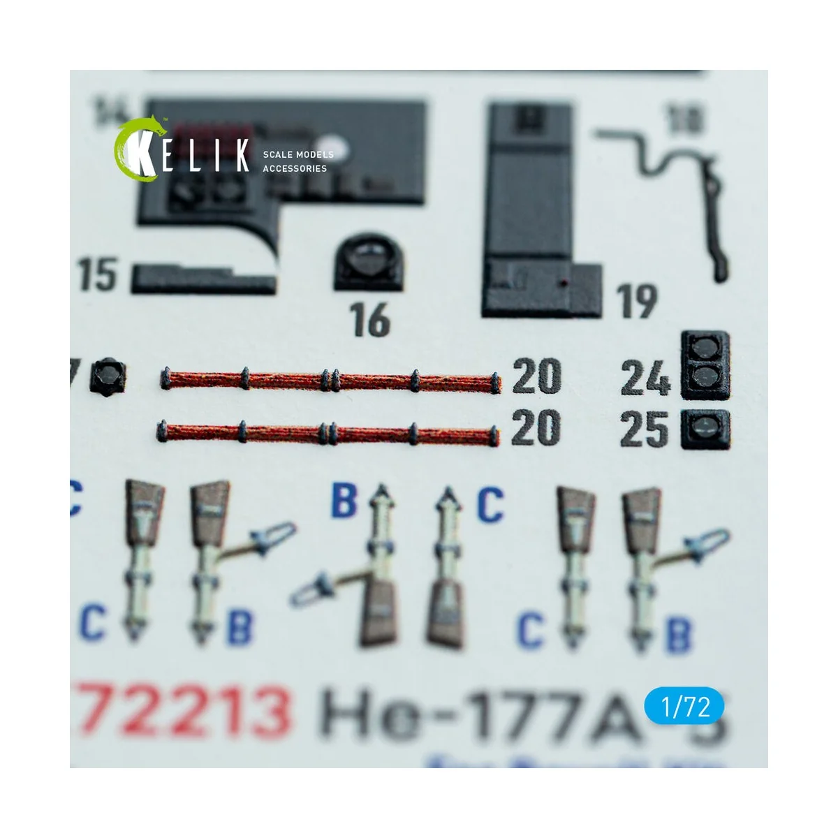 He-177A-5 - interior 3D decals for Revell kit, 1/72 - Kelik K72213