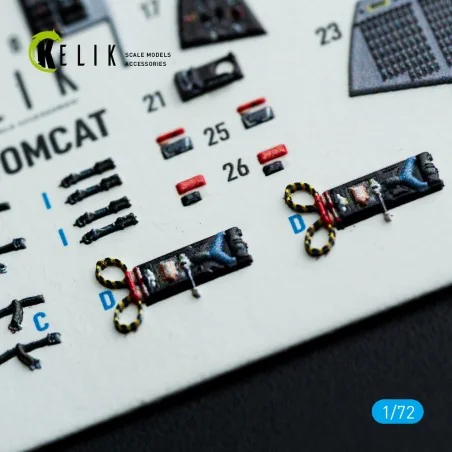 F-14B Tomcat - interior 3D decals for HobbyBoss kit, 1/72 - Kelik K...