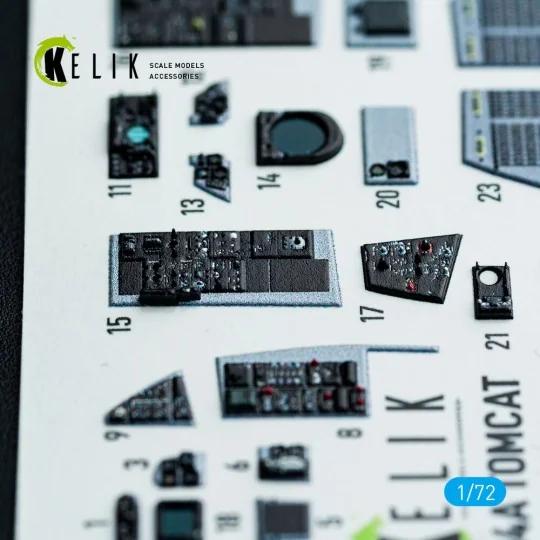 F-14A Tomcat - interior 3D decals for HobbyBoss kit, 1/72 - Kelik K...