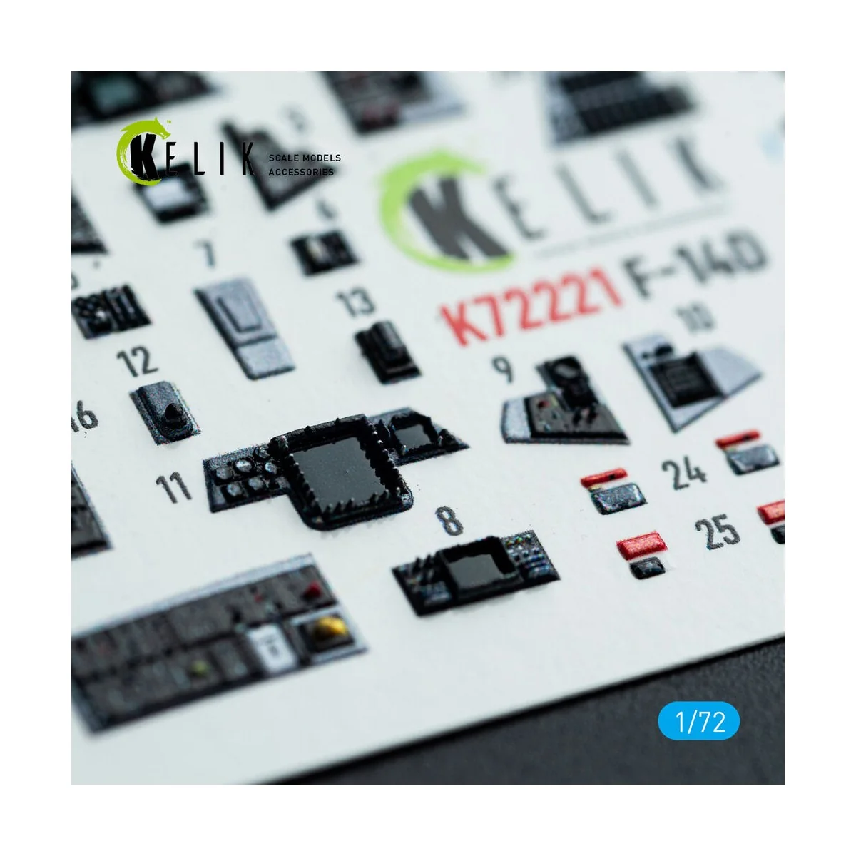 F-14D Super Tomcat - interior 3D decals for Academy kit, 1/72 - Kel...