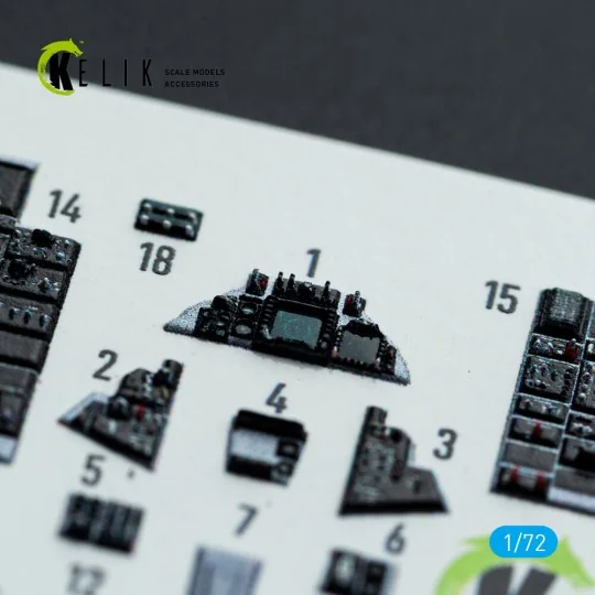 F-14D Super Tomcat - interior 3D decals for Academy kit, 1/72 - Kel...