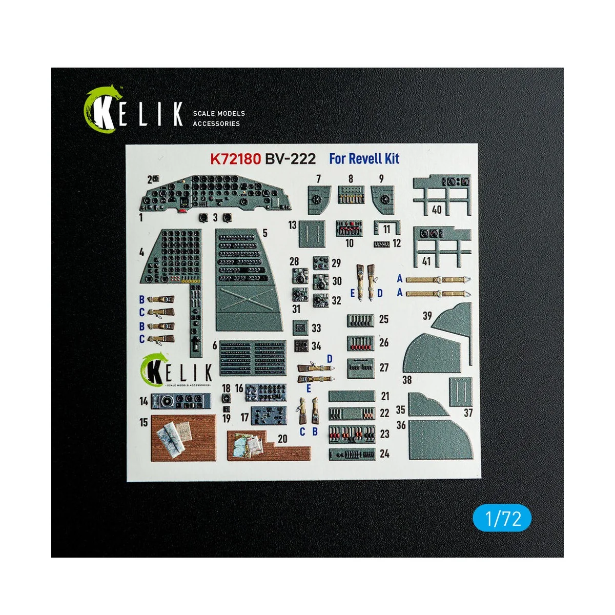 BV-222 - interior 3D decals for Revell kit, 1/72 - Kelik K72180