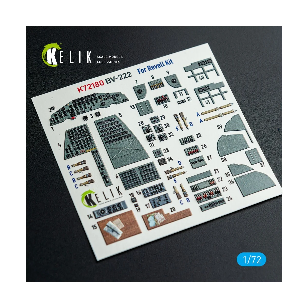 BV-222 - interior 3D decals for Revell kit, 1/72 - Kelik K72180